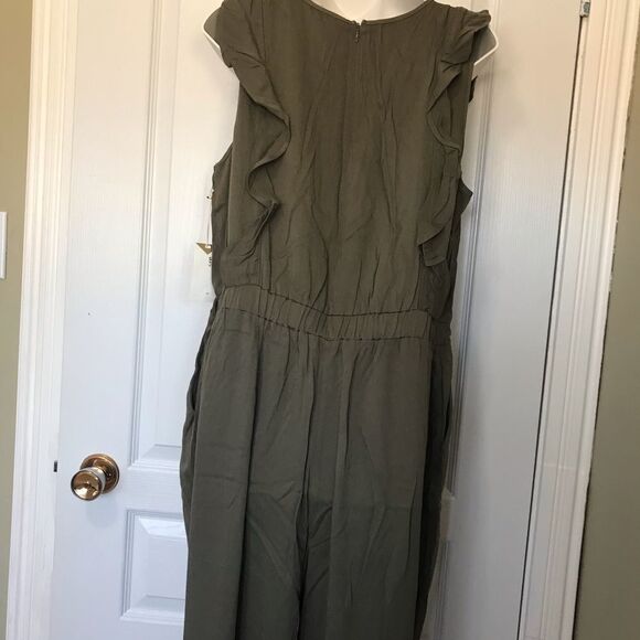 New Dex Khaki Jumpsuit Large Women - Picture 6 of 14